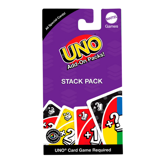 uno add on packs stack expansion mattel games