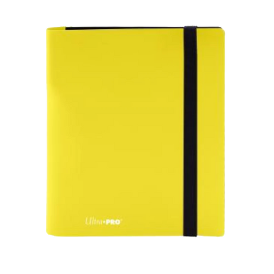ultra pro 4 pocket lemon yellow card binder