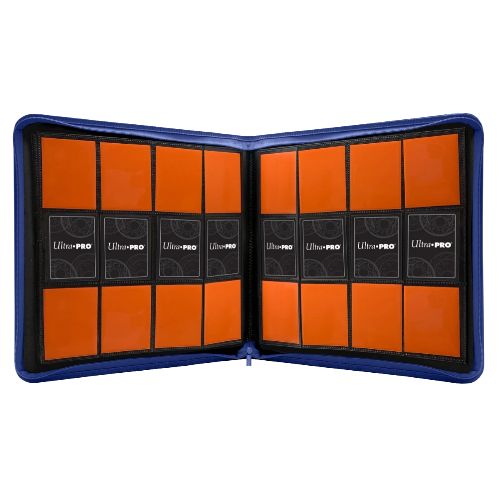 ultra pro 12 pocket zippered binder blue