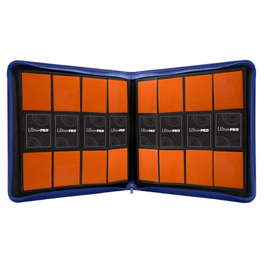 ultra pro 12 pocket zippered binder blue