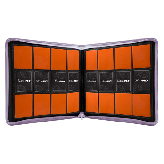 ultra pro zippered binder 12 pocket purple