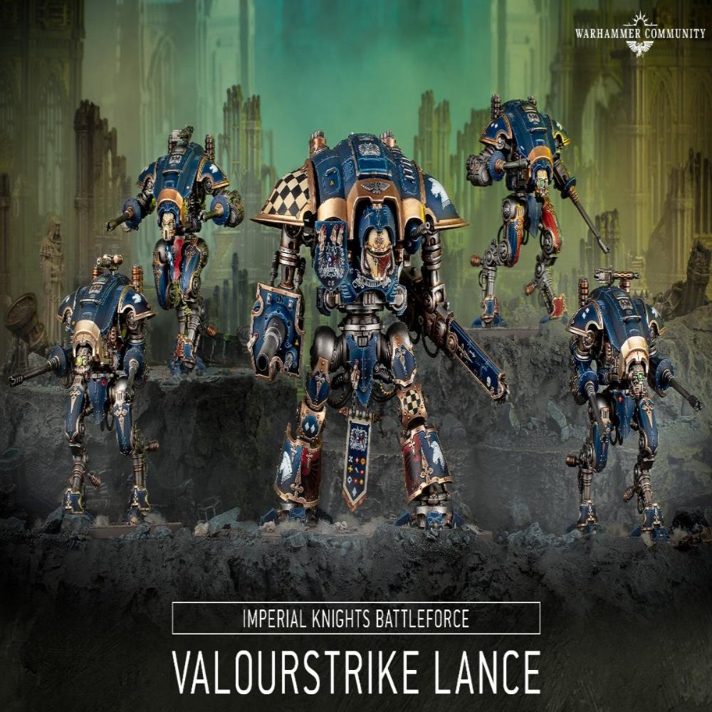 warhammer 40k imperial knights battleforce valourstrike lance citadel miniatures
