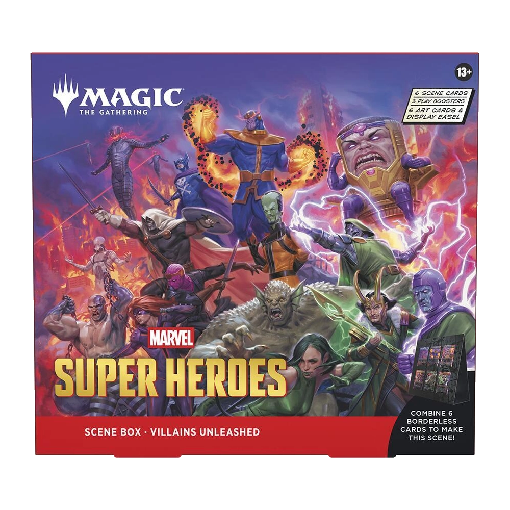 villians unleashed magic gathering super heroes cards scene box