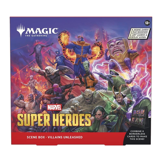 villians unleashed magic gathering super heroes cards scene box