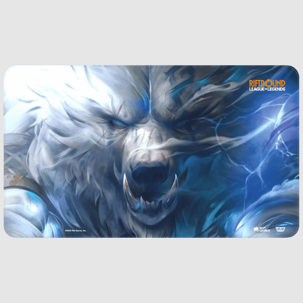 volibear wolf playmat blue league legends riot games