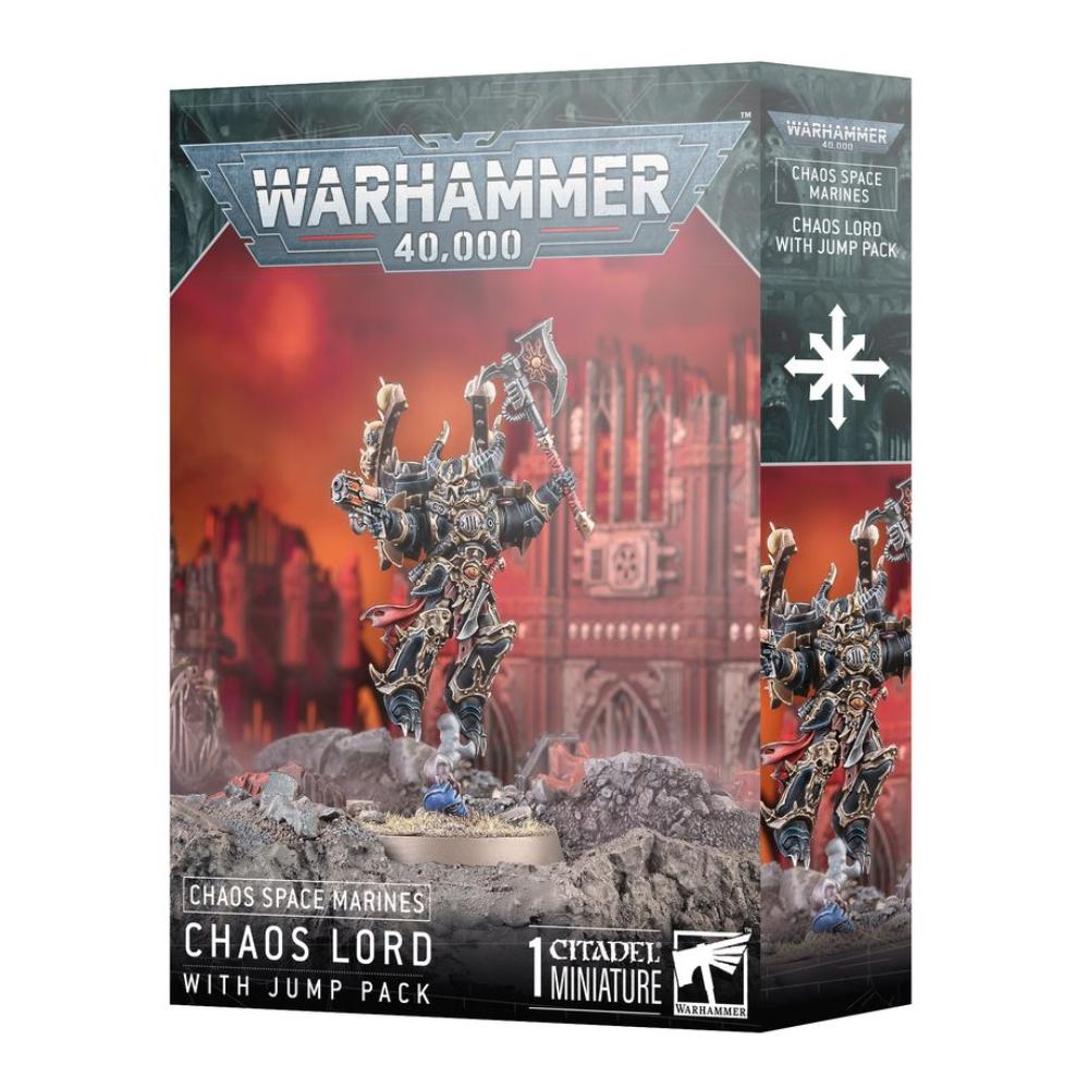 warhammer 40k chaos lord jump pack citadel miniature