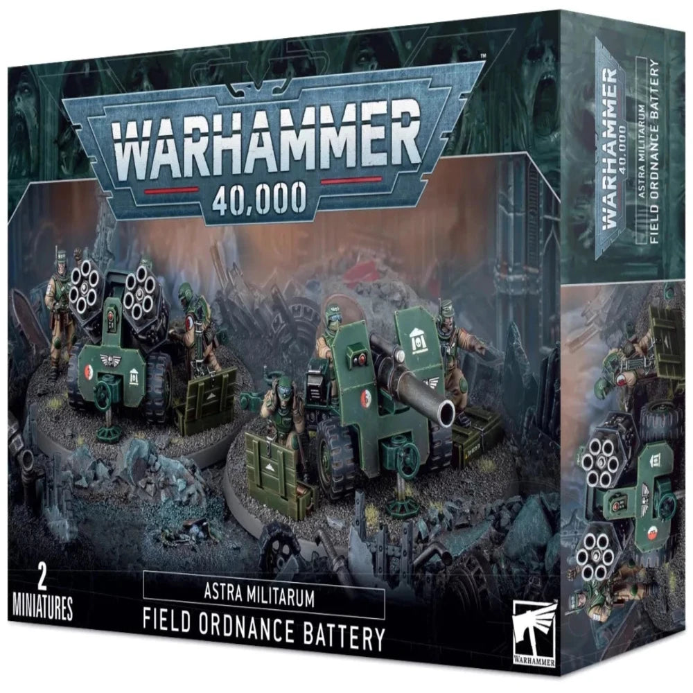 Warhammer 40,000 Astra Militarum Field Ordnance Battery box set packaging.