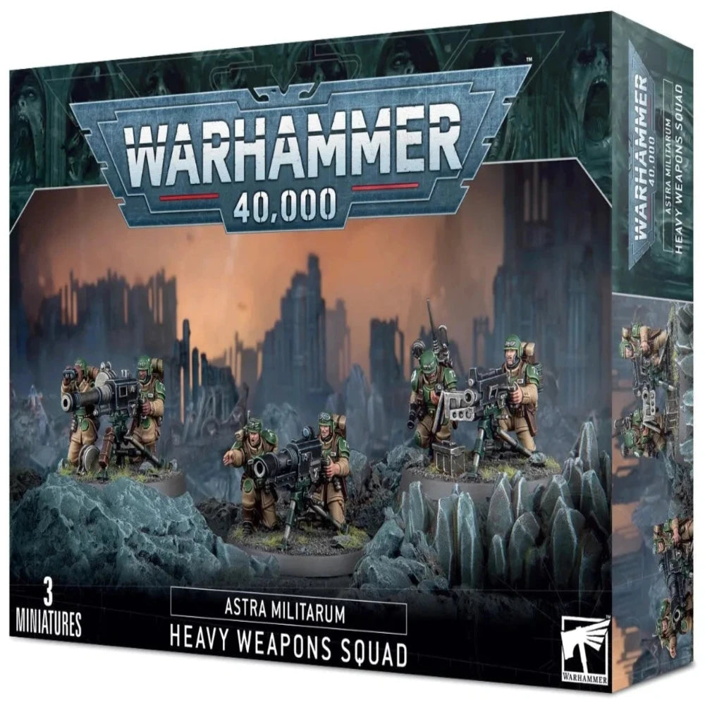 Warhammer 40,000 Astra Militarum Heavy Weapons Squad miniatures packaging