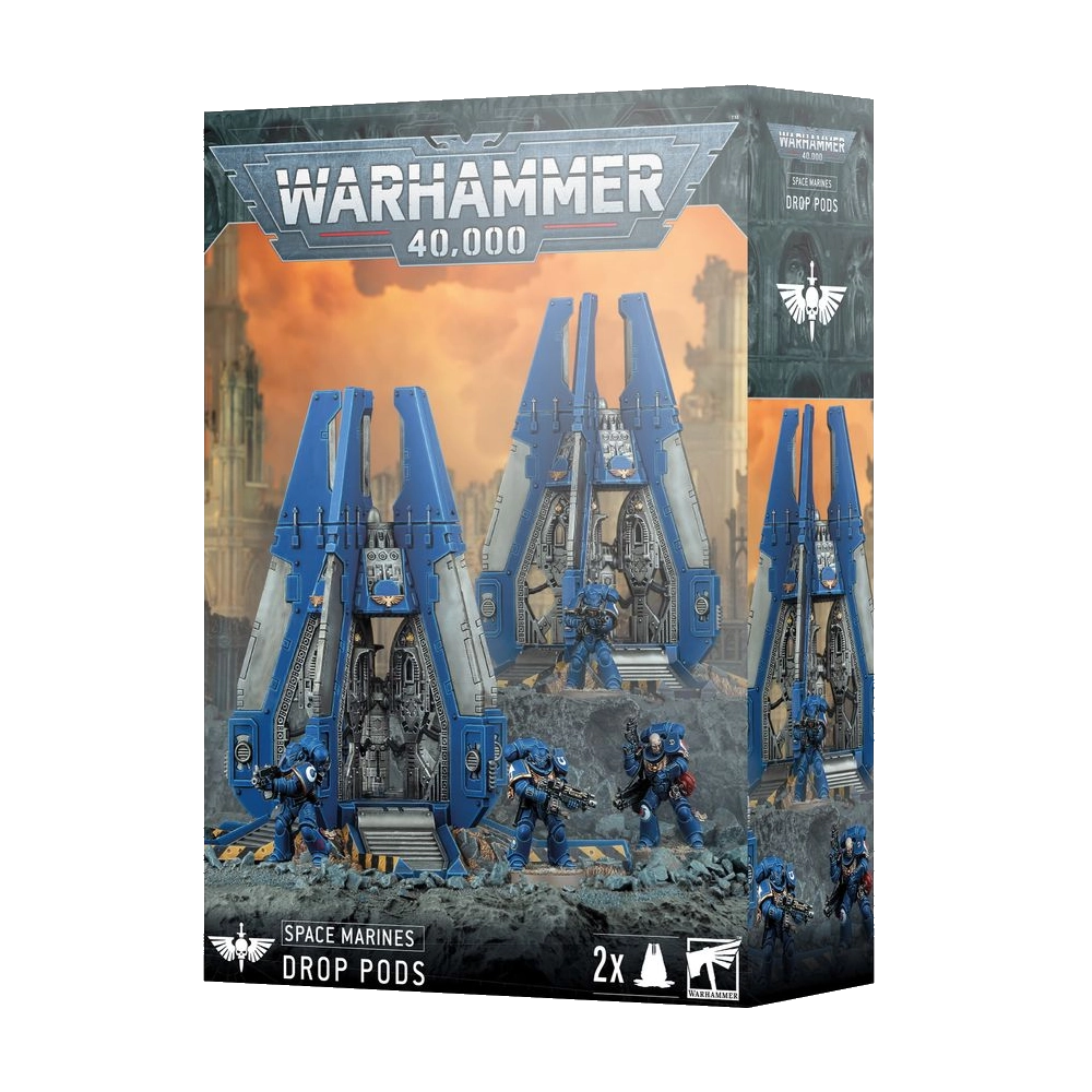 warhammer 40k space marines drop pod terrain vehicle