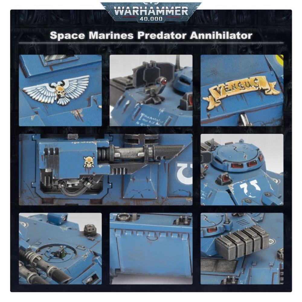 Warhammer 40k Space Marines Predator Annihilator Citadel paints
