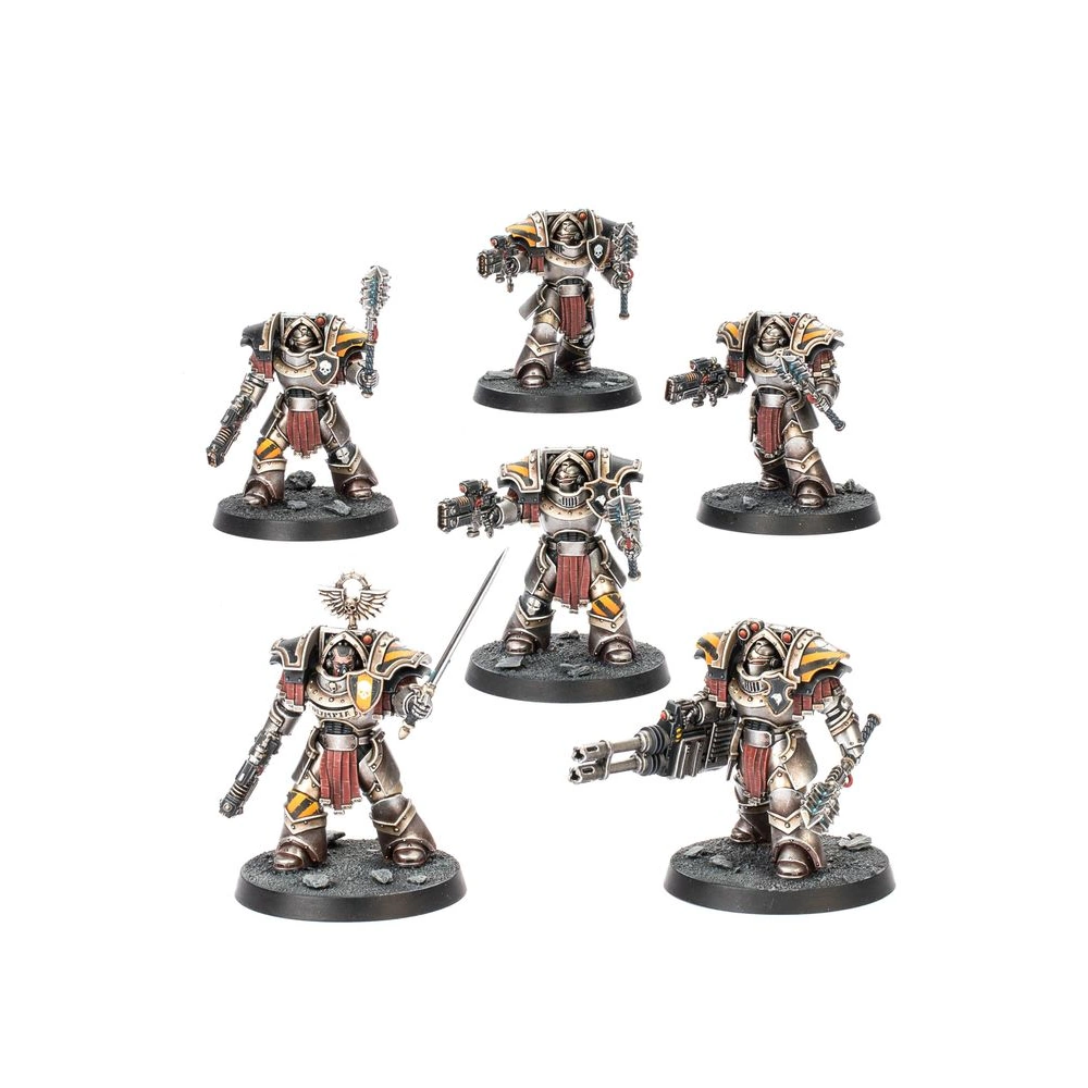 Warhammer The Horus Heresy: Cataphractii Terminators with Volkite Chargers and Power Mauls - The Game Store