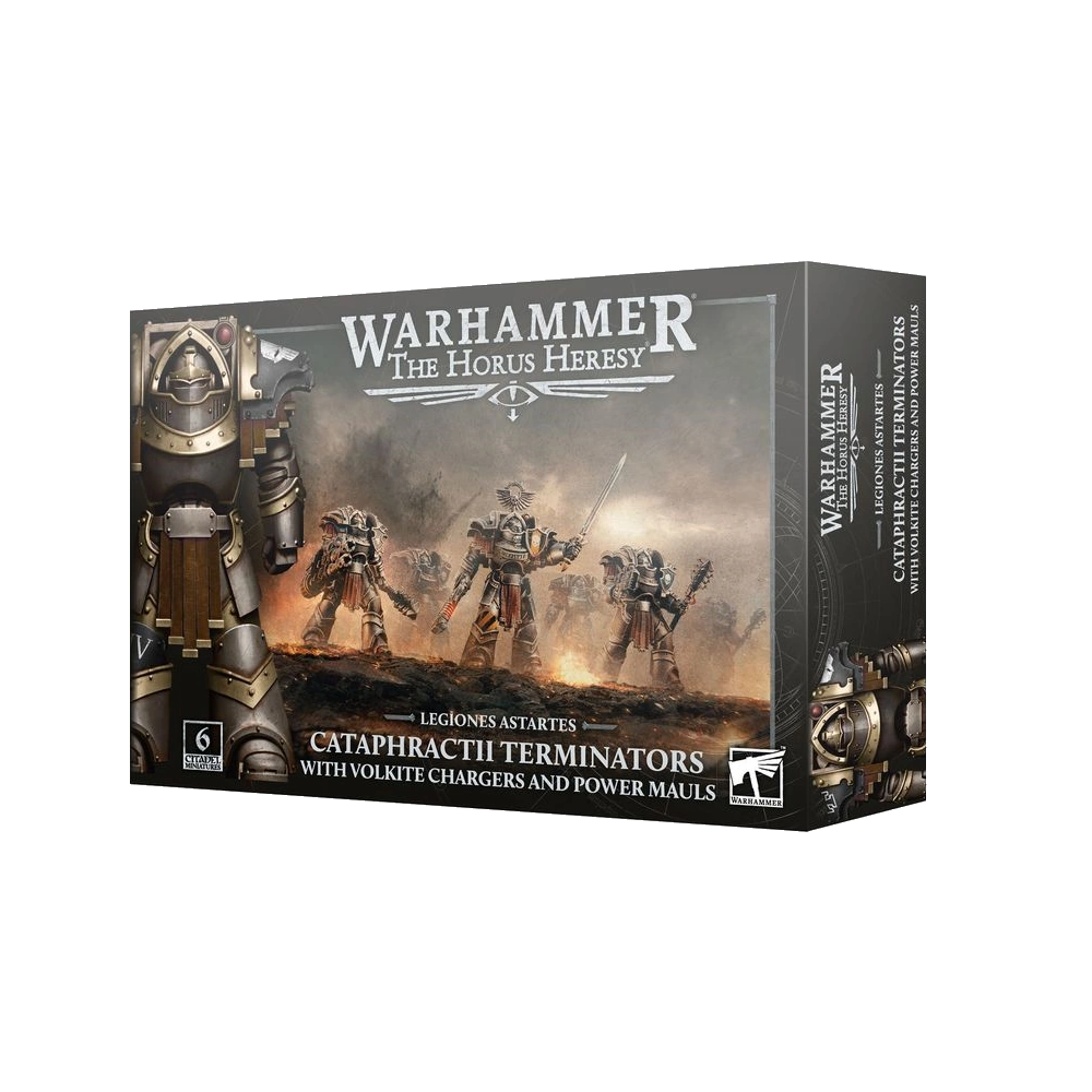 Warhammer The Horus Heresy: Cataphractii Terminators with Volkite Chargers and Power Mauls - The Game Store