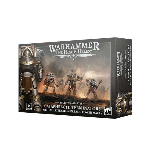 Warhammer The Horus Heresy: Cataphractii Terminators with Volkite Chargers and Power Mauls - The Game Store