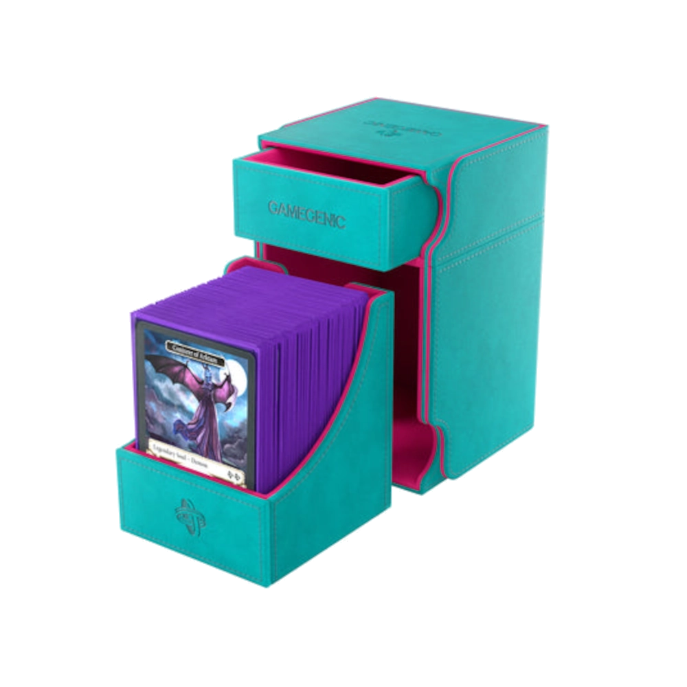pink teal gamegenic deck box magic gathering pokemon