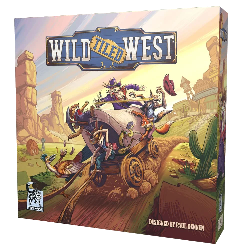 wild tiled west board game dire wolf