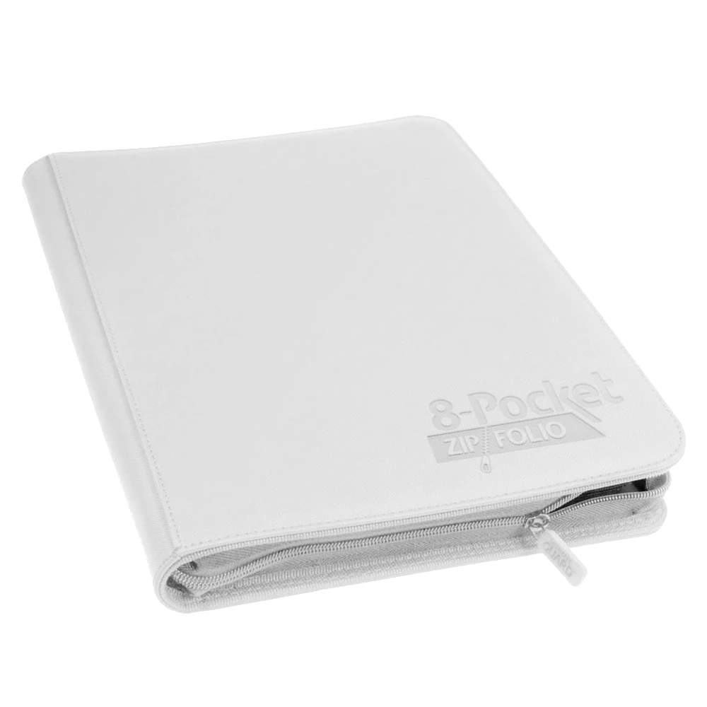 xenoskin 8 pocket zip folio portfolio card binder white