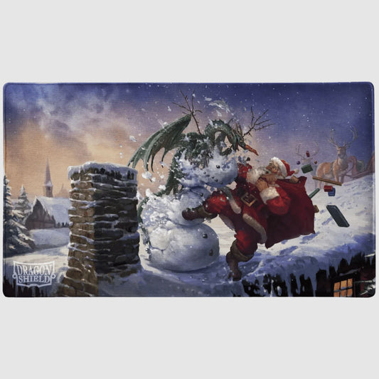 dragon shield playmat santa snowman game card reindeer